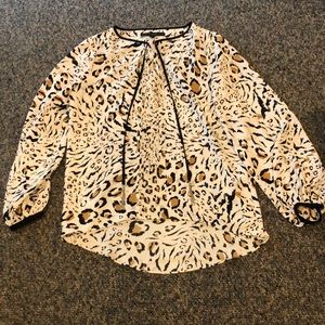 White House Black Market Animal Print Tunic